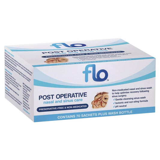 FLO Post Op Nasal Sachet - 70 Sachets for Sinus Recovery-Auzzi Store
