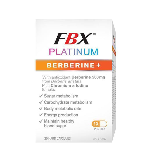 FBX Platinum Berberine+ - 30 Capsules