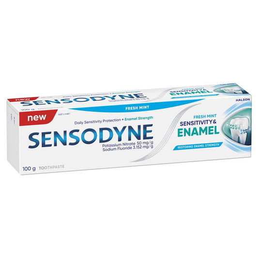 Sensodyne Toothpaste for Sensitivity & Enamel - Fresh Mint (100g)