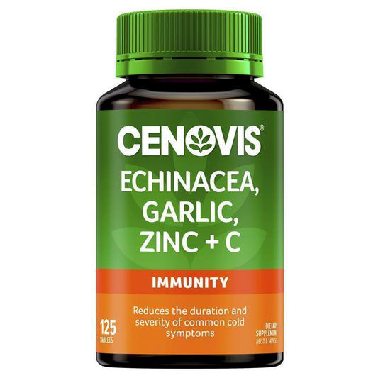 Cenovis Echinacea Garlic Zinc & C Tablets - Immune Support, 125