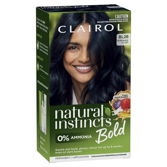 Clairol Natural Instincts Bold Blue Black Permanent Hair Colour - 180g