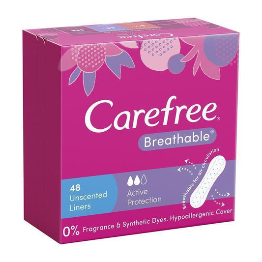 Carefree Breathable Unscented Panty Liners - 48 Pack for Daily Freshness - Auzzi Store