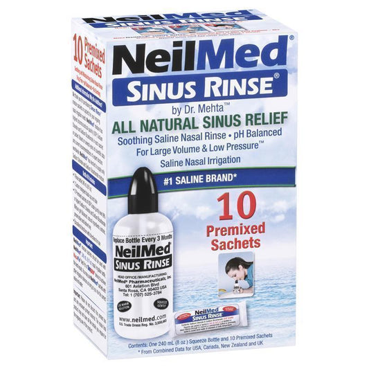 NeilMed Sinus Rinse Starter Kit 10 Sachets - Natural Sinus Relief