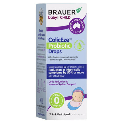 Brauer ColicEze Probiotic Drops For Infants 7.5ml - Alleviates Colic Symptoms
