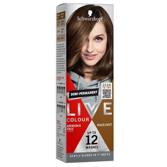 Schwarzkopf LIVE Colour Hazelnut - Semi-Permanent Hair Color, 75ml