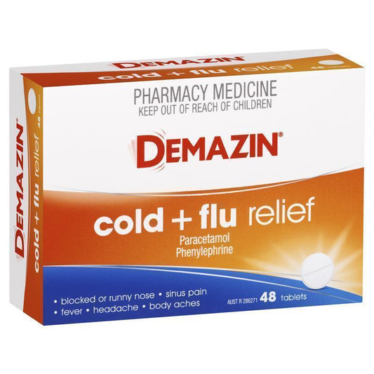 Demazin Cold & Flu Relief - 48 Tablets - Auzzi Store