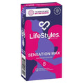LifeStyles® Sensation Max Condoms 8 Pack - Ultimate Sensation and Protection