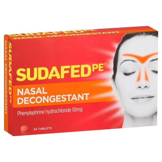 Sudafed PE Nasal Decongestant Tablets - 24 Pack for Fast Relief-Auzzi Store
