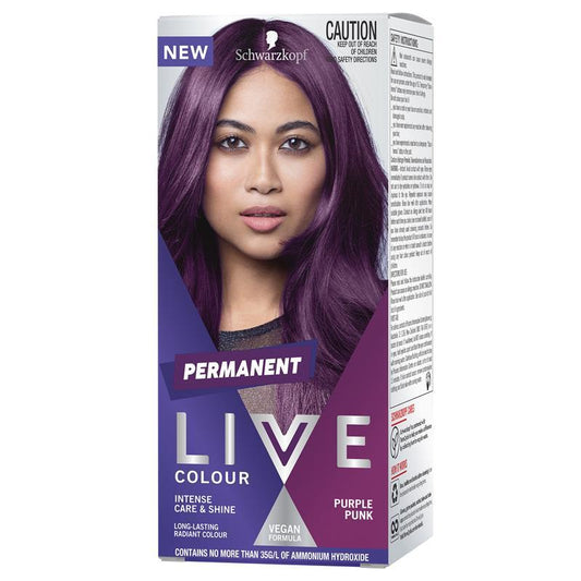 Schwarzkopf Live Colour Permanent Purple Punk Hair Dye - 1 Pack