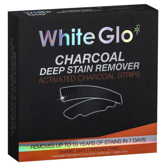 White Glo Charcoal Deep Stain Remover Strips 7 Pack - Whiter Teeth in 7 Days - Auzzi Store