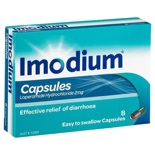 Imodium Diarrhoea Relief Capsules 8 Pack - Fast Acting Formula-Auzzi Store