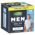 Depend Real Fit Disposable Underwear for Men - Medium, 16 Pack