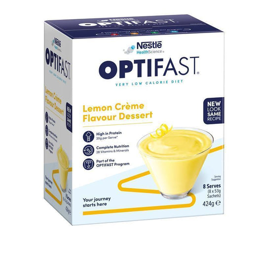 Optifast VLCD Dessert Lemon - 8 x 53g - Refreshing Weight Loss Option