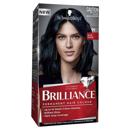 Schwarzkopf Brilliance 91 Blue Black - Permanent Hair Color 60ml