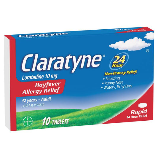 Claratyne Allergy Hayfever Relief Antihistamine Tablets - 10 Pack for Fast Relief-Auzzi Store