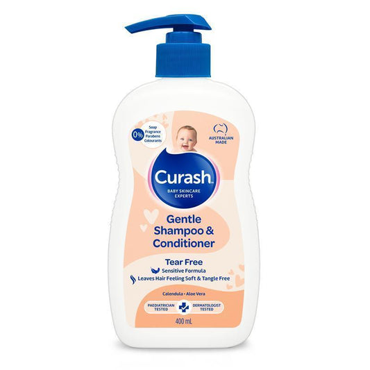 Curash Gentle Shampoo & Conditioner 400ml - Tear-Free & Hypoallergenic - Auzzistore