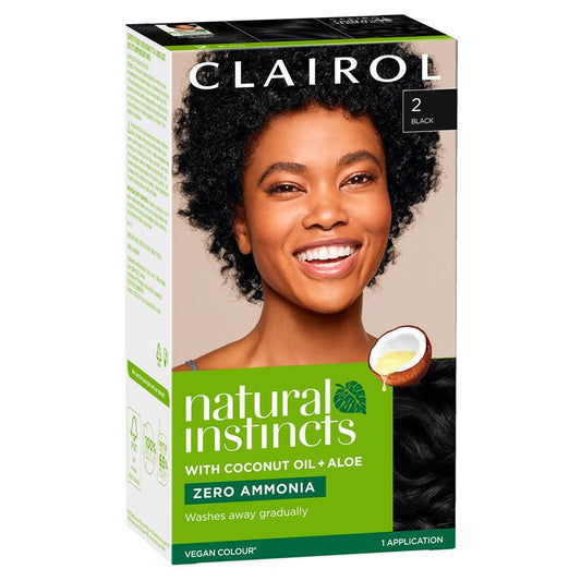 Natural Instincts 2 Midnight, Black Semi Permanent Hair Colour 60ml - Vegan & Cruelty-Free - Auzzi Store