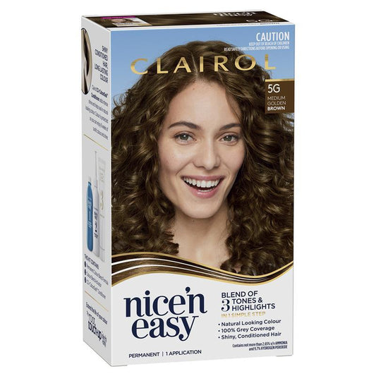 Clairol Nice N Easy 5G Medium Golden Brown Permanent Hair Colour 173g