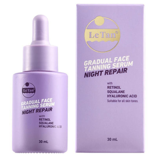 Le Tan Gradual Face Tanning Serum Night Repair 30ml - Dual Action Formula