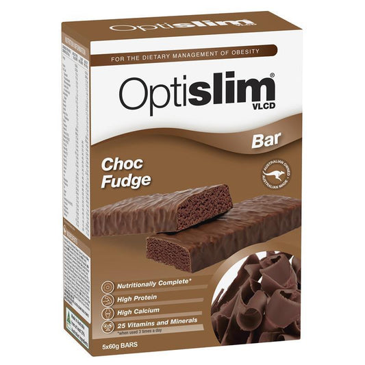 OptiSlim VLCD Bar - Choc Fudge - 5 x 60g-Auzzi Store