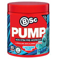 BSc Pump Non Stim Pre-Workout Blue Sour Straps 300g - Caffeine-Free Muscle Pump Formula