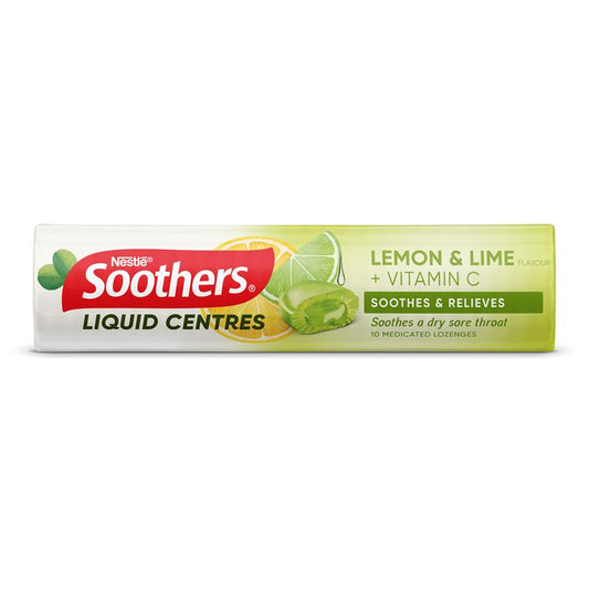 Soothers Liquid Center Lemon & Lime Lozenges 50g-Auzzi Store
