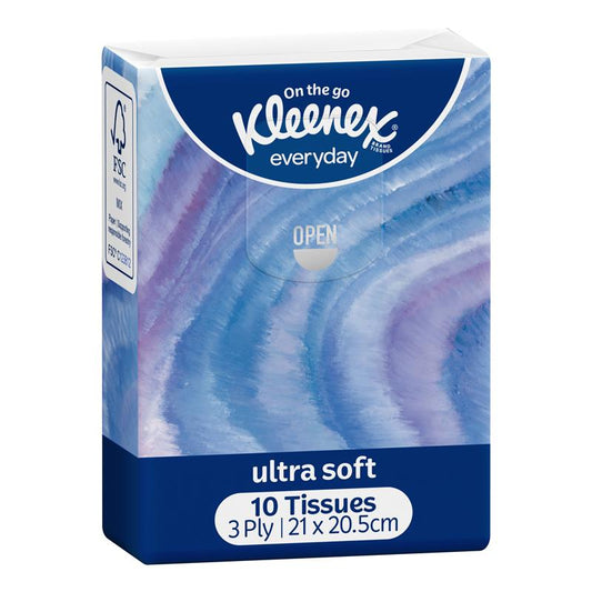 Kleenex Ultra Soft Pocket Tissues - 10 Tissues for On-the-Go Comfort-Auzzi Store