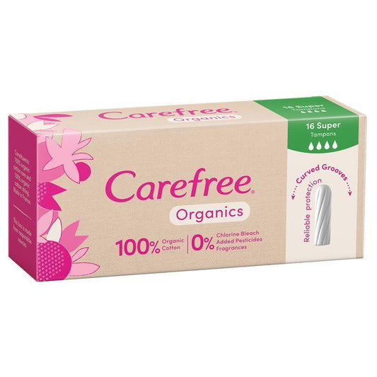 Carefree Organic Tampon Super 16 - Auzzistore
