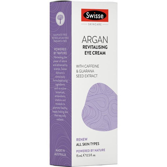 Swisse Skincare Argan Revitalising Eye Cream 15ml - Brighten Your Eyes Naturally - Auzzi Store