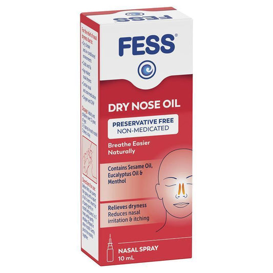 FESS Dry Relief Oil Nasal Spray 10ml - Natural Moisturizer for Nasal Dryness-Auzzi Store