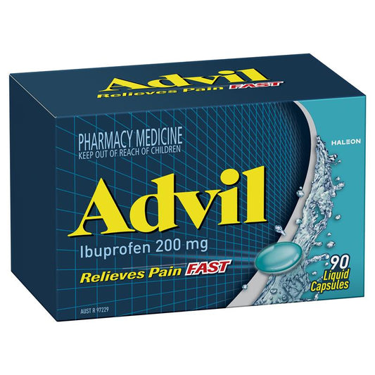 Advil Ibuprofen Pain Relief 90 Liquid Capsules for Fast Relief-Auzzi Store