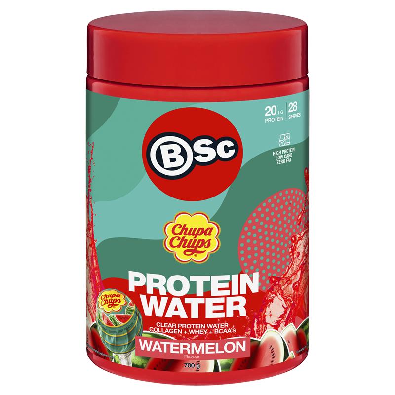 BSc x Chupa Chups Protein Water Watermelon 700g - Refreshing Protein Boost