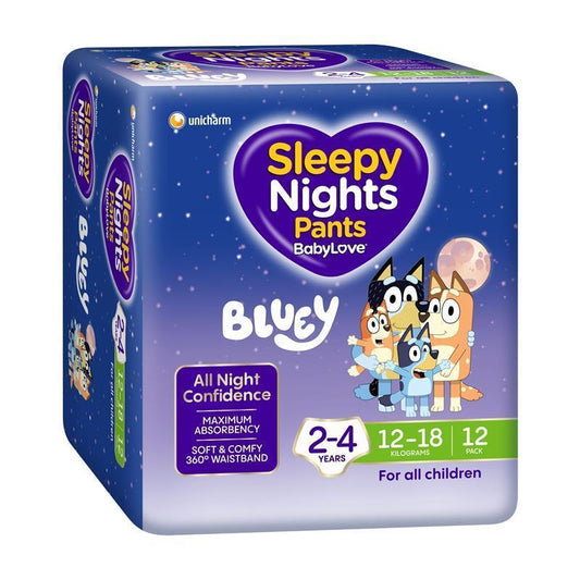 BabyLove SleepyNights Pants for Ages 2-4 Years (12-18kg) - 12 Pack-Auzzi Store