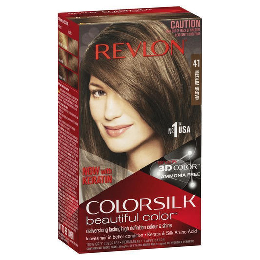 Revlon Colorsilk Beautiful Color 41 Medium Brown - Ammonia-Free Hair Dye-Auzzi Store