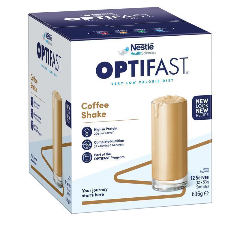 Optifast VLCD Coffee Shake 12 x 53g - Complete Low-Calorie Diet Solution