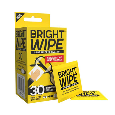BrightWipe Lens Cleaning Wipes - 30 Pack