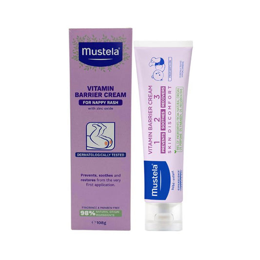 Mustela Vitamin Barrier Cream 100ml - Triple Action Protection for Baby's Skin-Auzzi Store