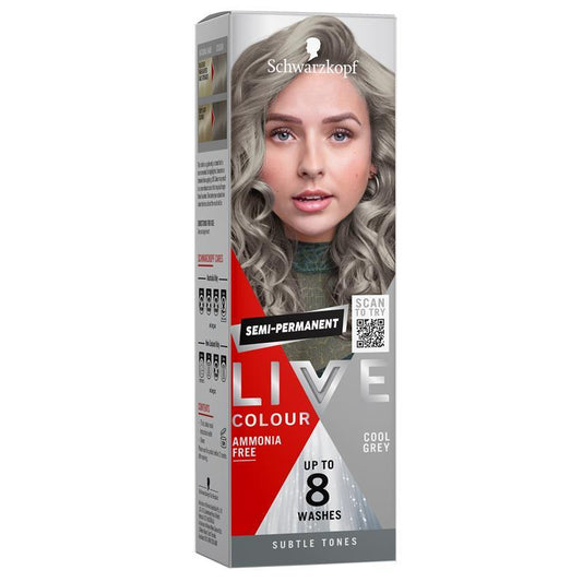 Schwarzkopf LIVE Colour Pastels Cool Grey - Semi Permanent 75ml