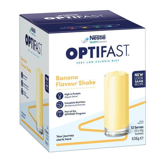 Optifast VLCD Shake Banana 12 x 53g - Nutritionally Complete Weight Loss