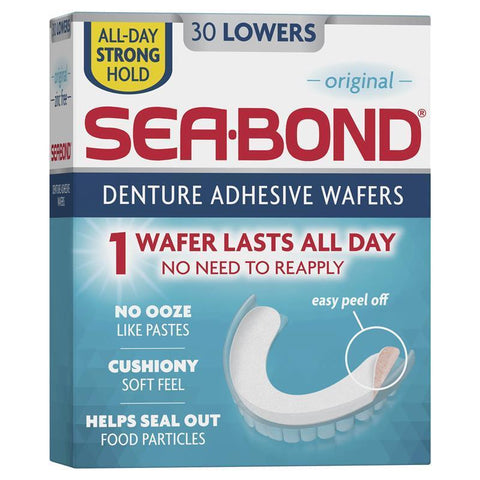 Sea Bond Denture Adhesive Lowers 30 - All-Day Hold-Auzzi Store