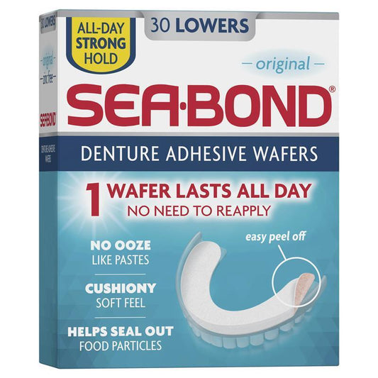 Sea Bond Denture Adhesive Lowers 30 - All-Day Hold-Auzzi Store