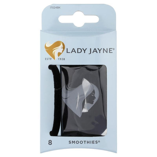Lady Jayne Velvet Hair Elastic - Black - 8 Pack-Auzzi Store