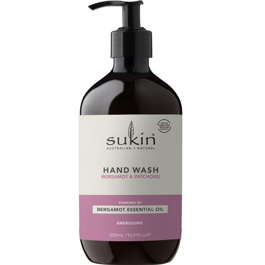 Sukin Cleansing Hand Wash Bergamot & Patchouli 500ml - Auzzistore