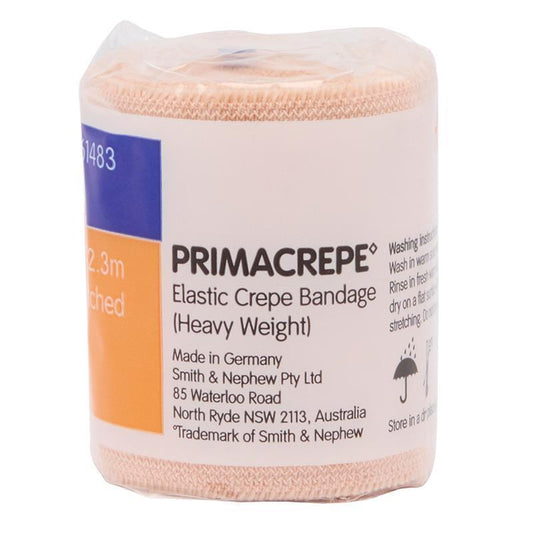 Primacrepe Elastic Crepe Bandage Heavy Weight 5cm x 2.3m - Firm Support for Sprains