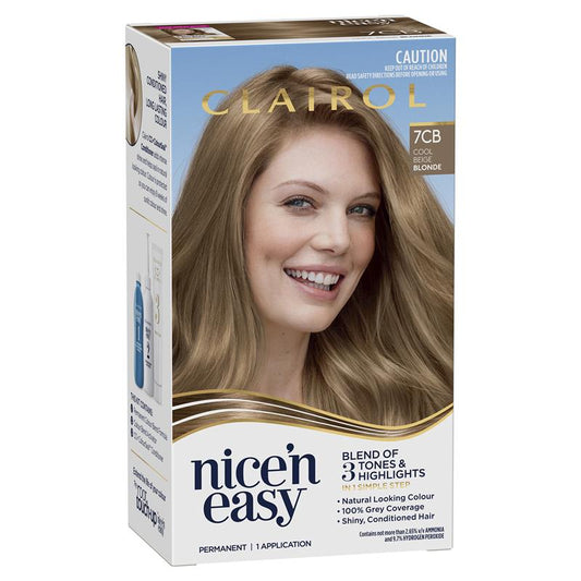 Clairol Nice N Easy 7CB Dark Champagne Blonde Permanent Hair Colour - 173g