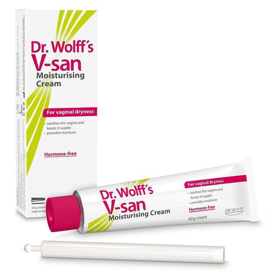 Dr. Wolff V-San Hormone-Free Vaginal Moisturising Cream with Applicator 50g