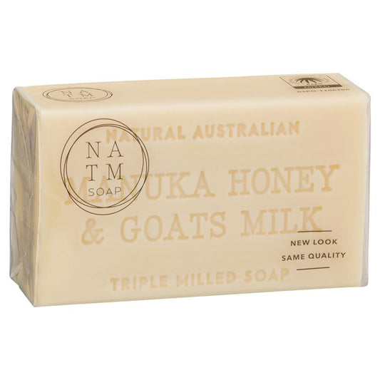 Australian Vegan Triple Milled Goat's Milk & Manuka Honey Soap 200g