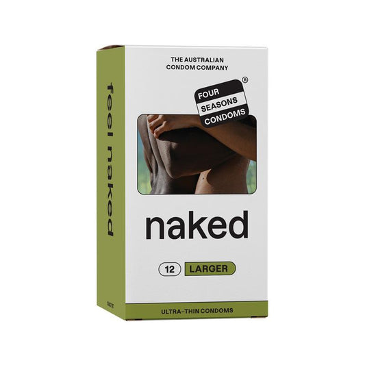 Four Seasons Naked Larger Ultra Thin Condoms 12 pieces, 60mm Width - Auzzistore