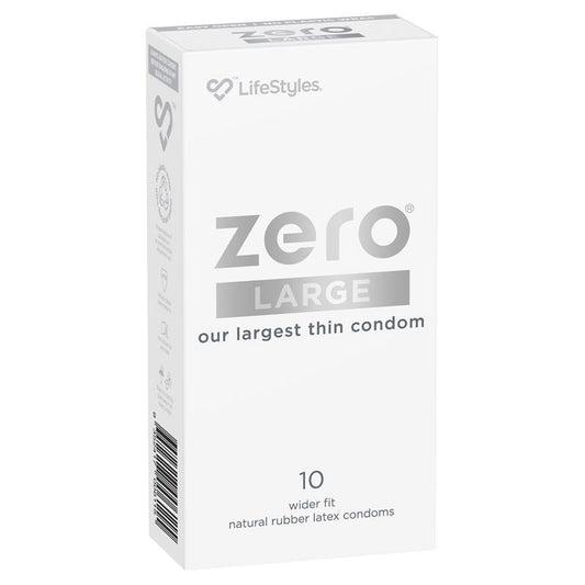LifeStyles Zero Condoms Large 10 Pack - Ultra-Thin Protection