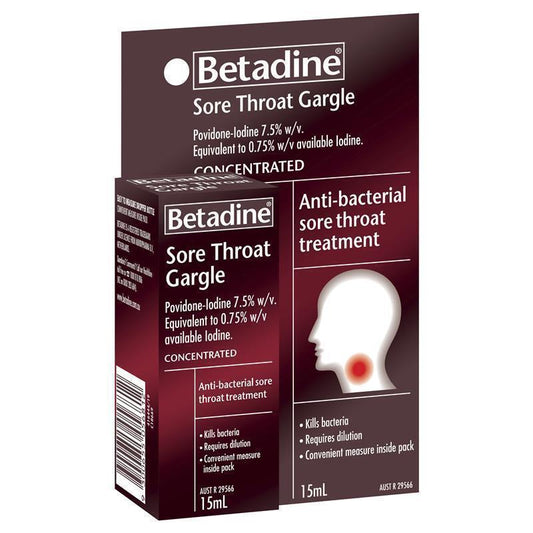 Betadine Sore Throat Gargle Concentrated - 15mL